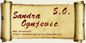 Sandra Ognjević vizit kartica